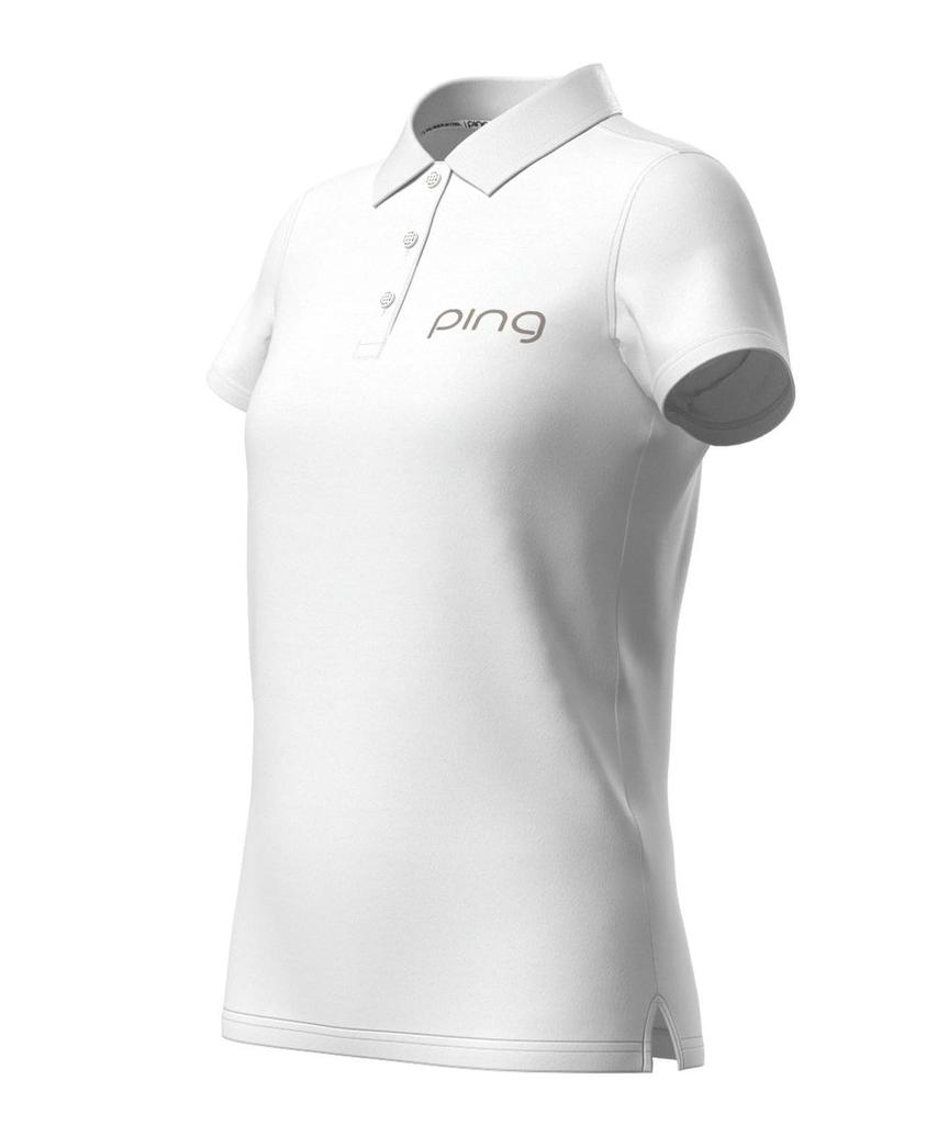 Ping Apparel Women's Short Sleeve Polo Shirt (Brand Logo, Stretch) / Golf / 622-4260806 030_White L