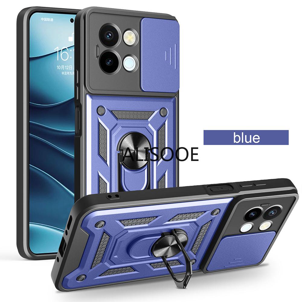 Funda for VIVO Y38 5G / T3x Case Slide Camera Protection Ring Stand Shockproof Back Cover for for VIVO T3X Y200i Capa Funda