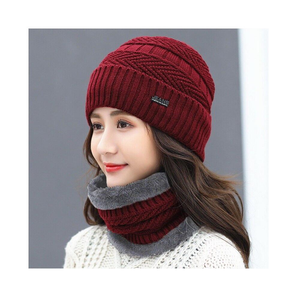 Winter Knitted Beanies Hats Women Thick Warm Beanie Skullies Hat Female Knit Letter Bonnet Beanie Caps Hat