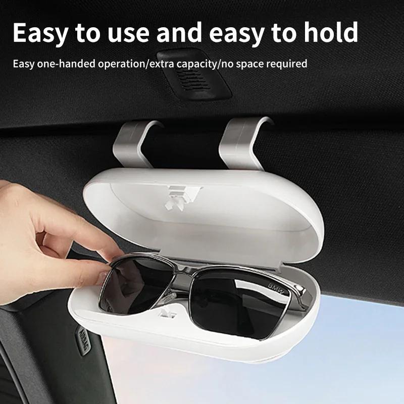 Car Sticker 2025 Hot Car Sun Visor Clip Glasses Cards Case Auto Sunglasses Visor Glasses Holder For BMW X1 X3 X5 X7 F15 F16 F30