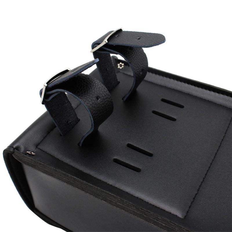 Leather Motorcycle Saddlebags Storage Tool Bag Universal Side Bags Easy Install