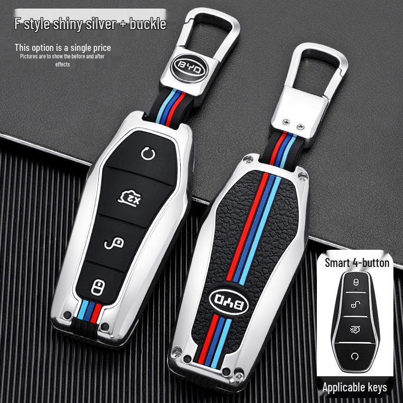 BYD Qin, Dolphin, E2, Yuan, E3, E6 Plus Key Cover and Metal Keychain Shell