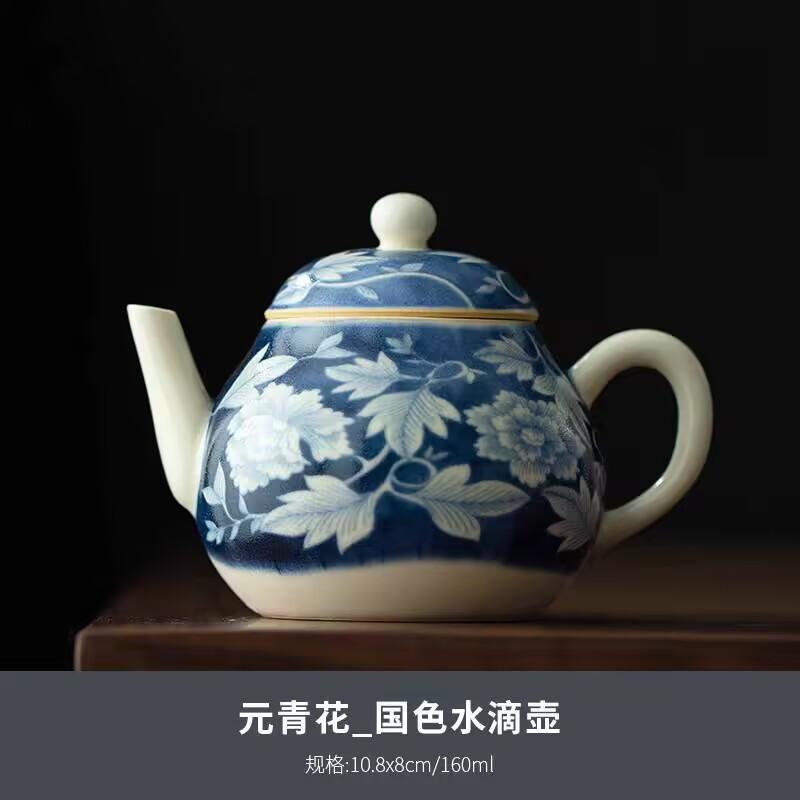Soda Glaze Antique Yuan Blue And White Tea Cup Kung Fu Tea Set Tea Cup Household Single Coarse Pottery Incense Cup Drinking Tea Cup