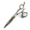 Napson 6.0" Black Rotating Hairdressing Set: Barber Scissors, Straight & Thinning Shears