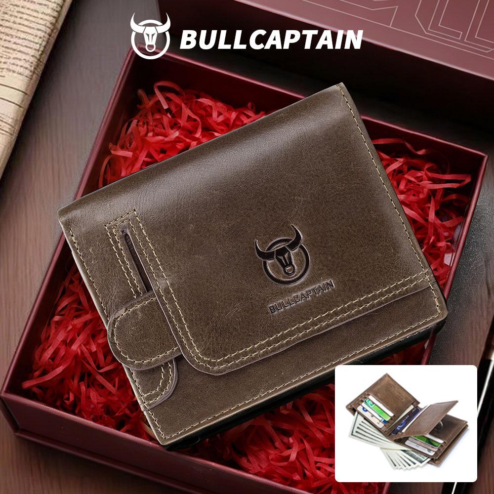 Herren Geldbörse und Kartenhalter aus echtem Leder