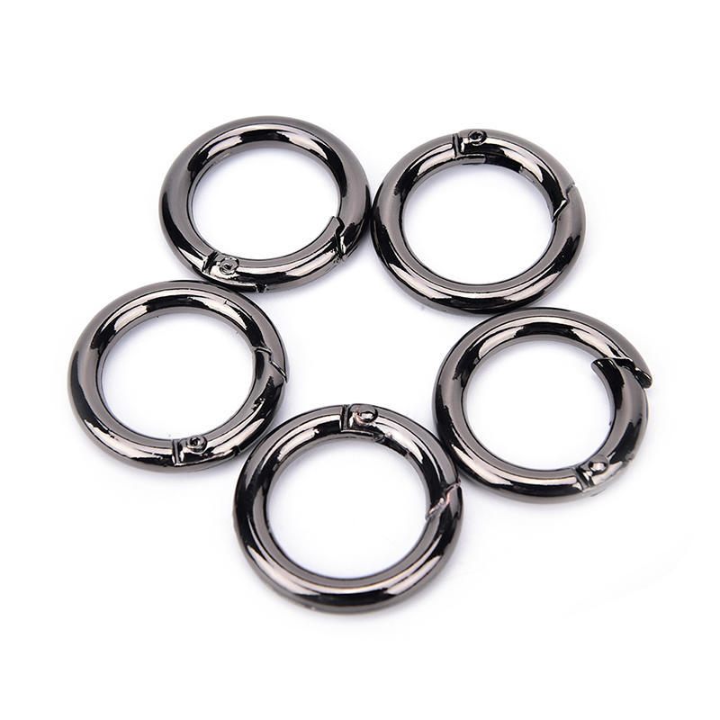 5stück kreis runde karabinerhaken schlüsselanhänger schnalle 28mm schnappclip Tk