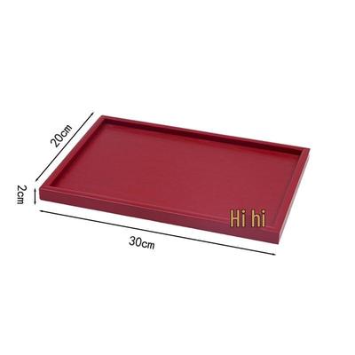Plateau de service en bois rouge avec motif Double Bonheur