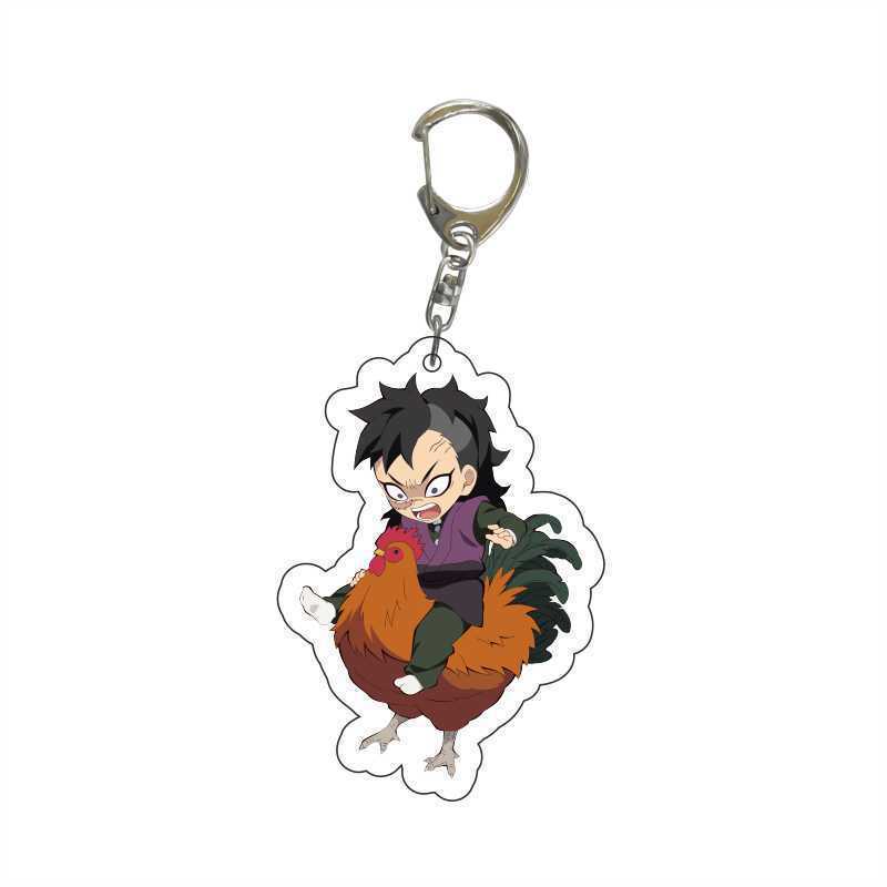 Anime Demon Slayer doll toy Kimetsu No Yaiba Blade of Ghost Keychain Acrylic Pendant Car Key Chain Fans kids Xmas Gift Jewelry