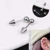 Demon Pointed Cone Cartilage Earring Punk Style Stud 316L Stainless Steel Fashion for Hip Hop Rock Parties