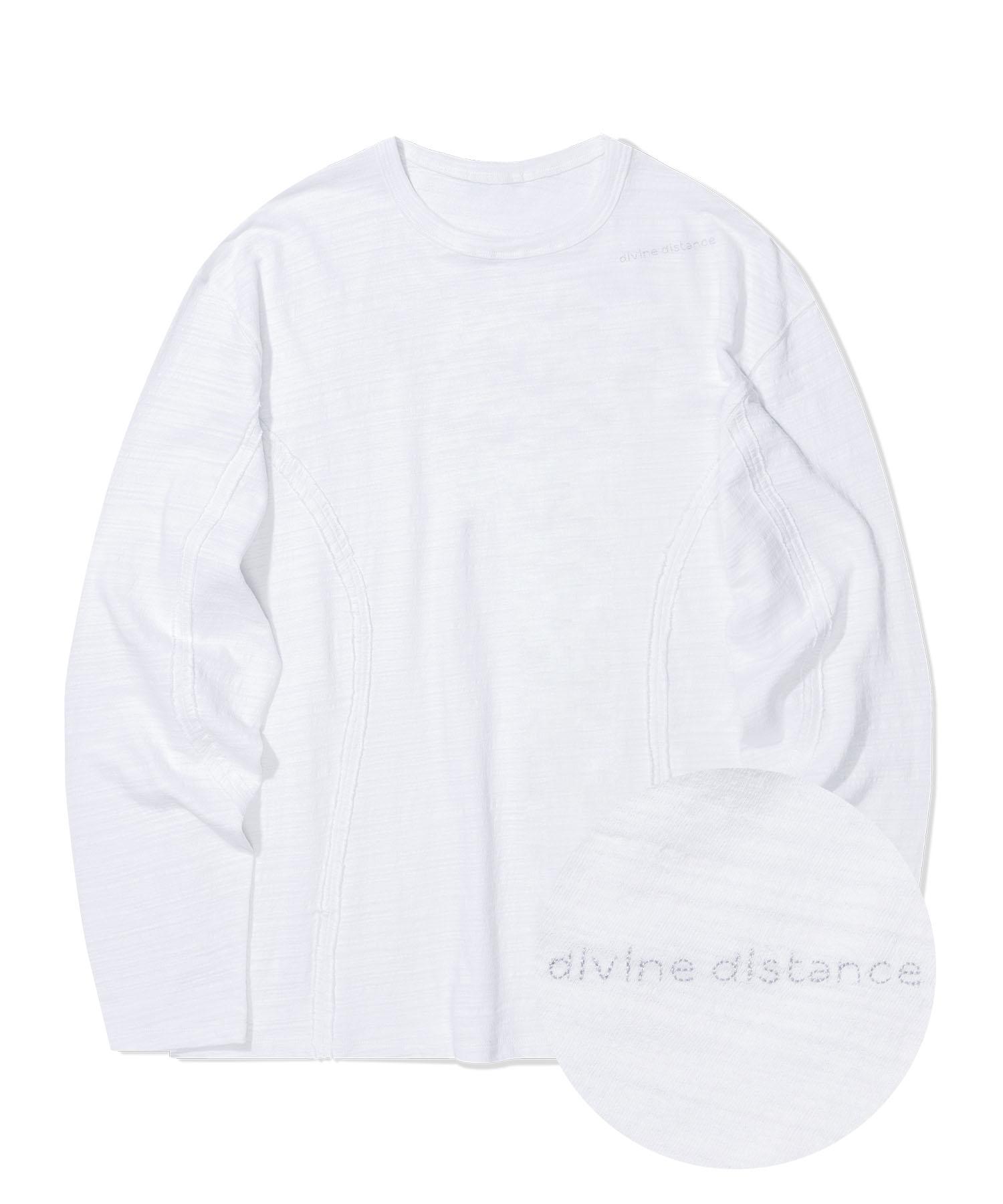 Divine Distance Upside Cutoff Long Sleeve [White] L