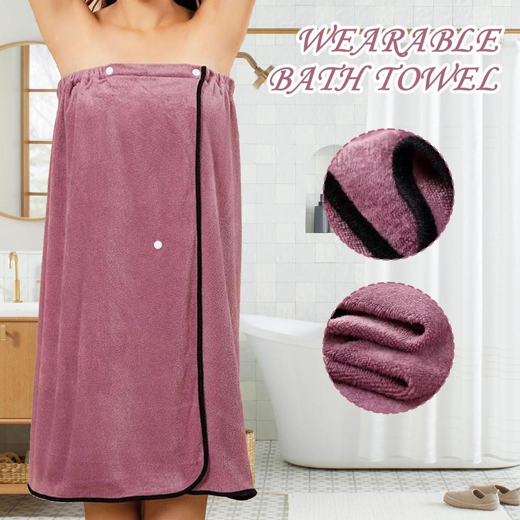 Wrap Towel Robe For Women 53X31 Inch Thickened Soft Bath Skirt Towel Wrap For Women For Ladies Girls Teens Adults Swimming Spa