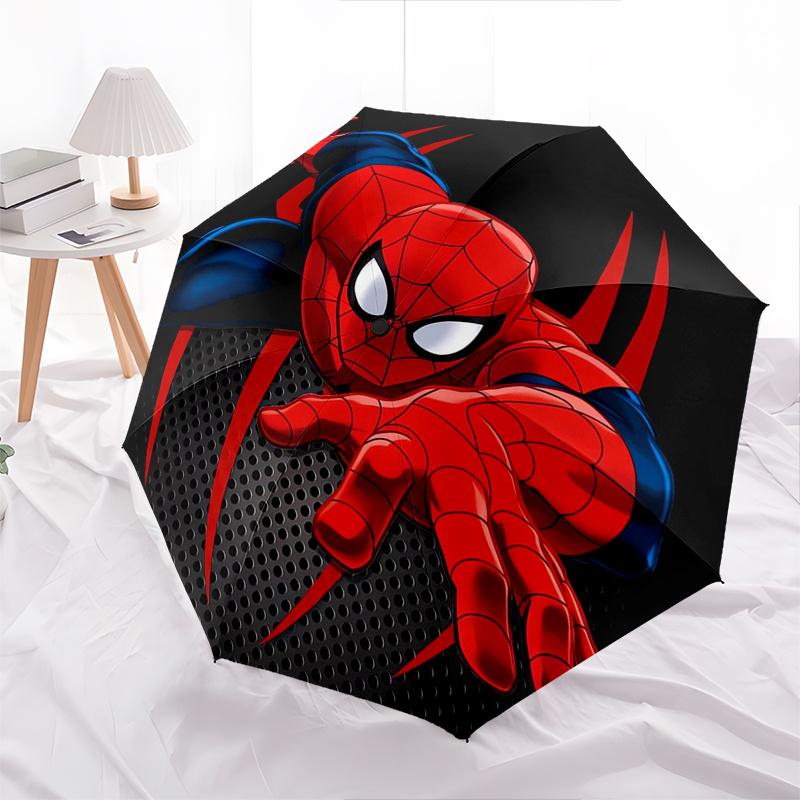 Spider Man Automatic Opening and Closing Umbrella 8 Ribs Windproof Portable Folding Umbrella, Suitable for Casual and Business Outings,for Gifts0