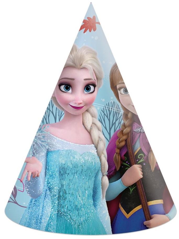 Czapeczki Papierowe Frozen Kraina Lodu Elsa Anna Urodziny Party 6Szt.
