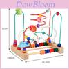 Wooden Kids Puzzle Toy With Animal Bead Stringing For Early Learning Play