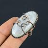 Moonstone Gemstone Copper Wire Wrapped Handmade Jewelry Ring For Wedding Gift