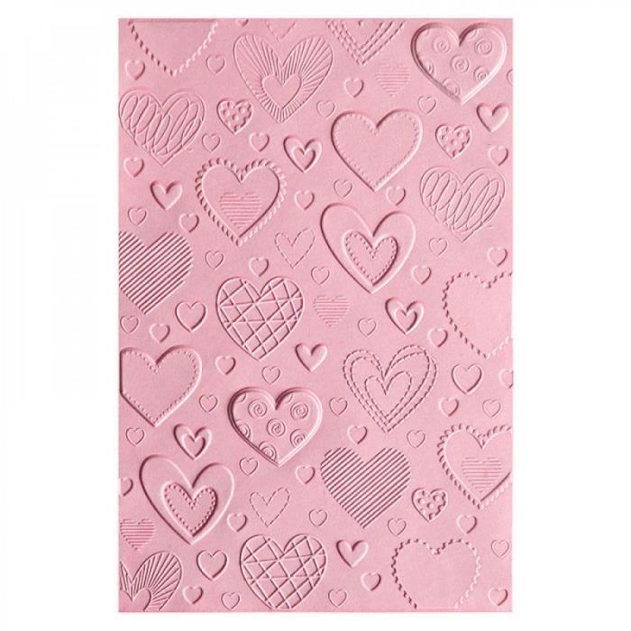 Matrice de gaufrage A6 'Sizzix - 3D Textured Impressions' Coeurs