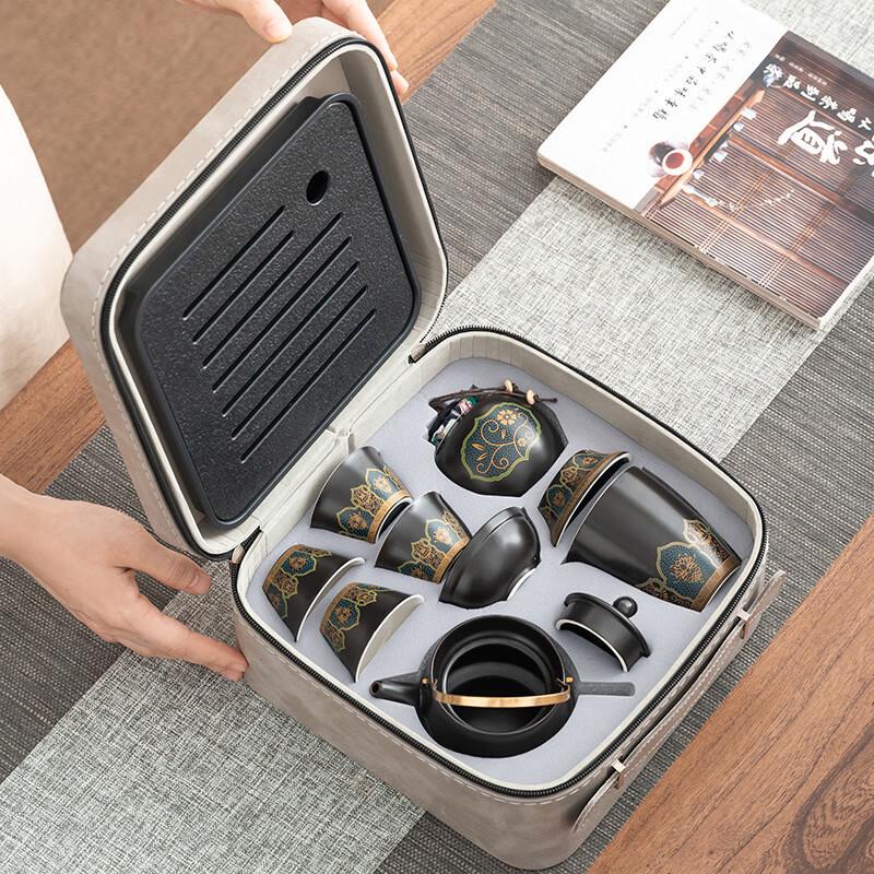 Xunyi Portable Black Ancient Charm Tea Set