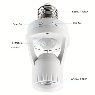 Bewegungssensor Lampenfassung mit E27 Sockel LED Sensor Schalter Lichtschalter Basis Lampenhalter Lichtsteuerung Für Lampenkonverter