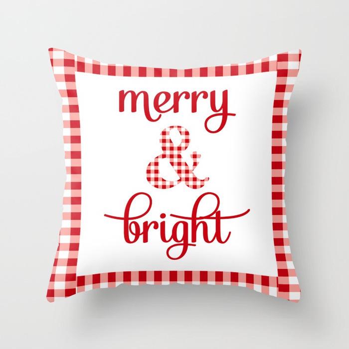 New Christmas Polyester Pillowcase Car Pillow Sofa Cushion Christmas Gifts