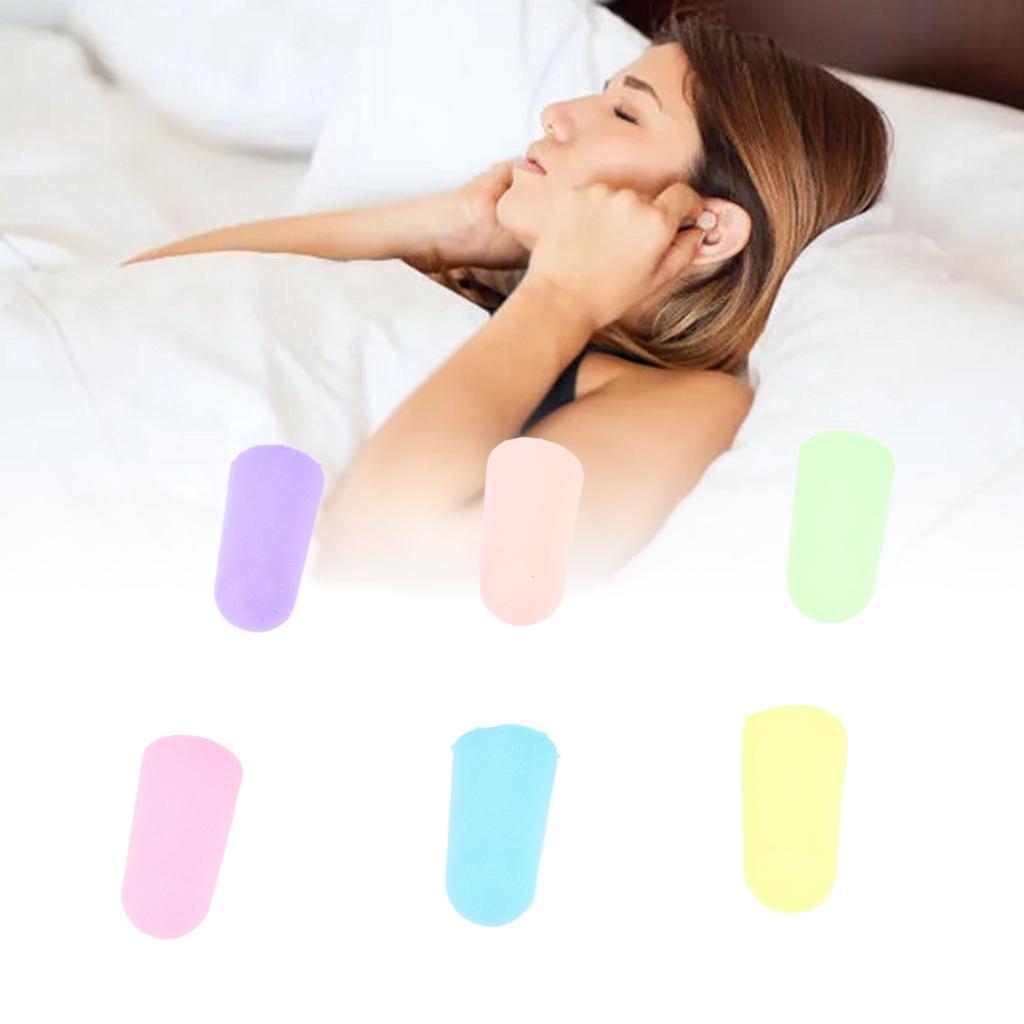 60 Pairs Soft Ear Plugs for Sleeping PU Noise Cancelling Slow Sound Blocking Ear Plugs