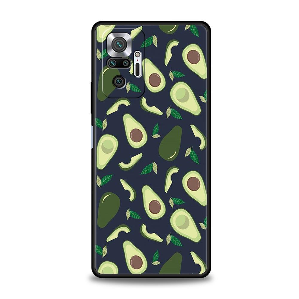 Cute Avocado Phone Case Cover for Redmi 14C 10C Note 15 14 13 12 10 11 K40 Pro Plus 5G Shockproof Soft TPU Shell Fundas Capas