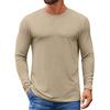 Men's Slim-Fit Casual  Neck Knit Long Sleeve Base Layer Top