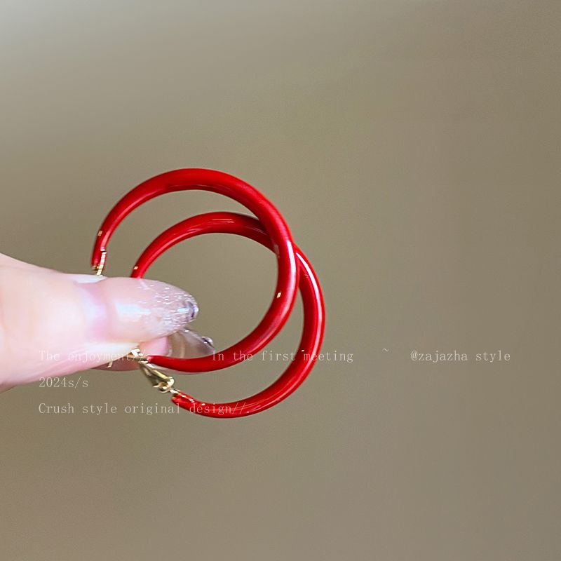 Niche Style Ankela Red Female Retro Hong Kong Style Elegant Simple Bracelet