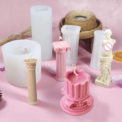 Roman Column Silicone Mold Candle Mold DIY Goddess Aromatherapy Candle Human Body Plaster Mold Ancient Roman Column