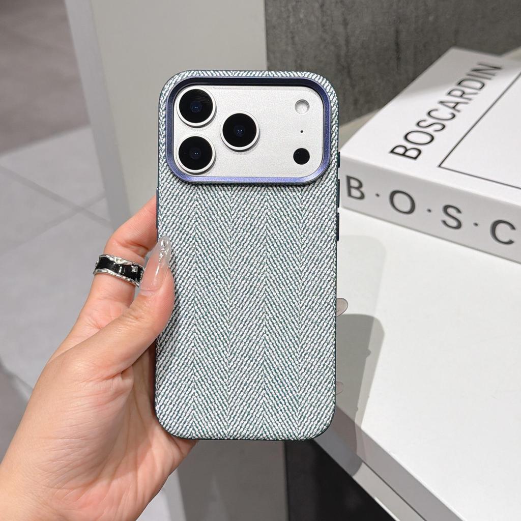iPhone 16/17 Pro Max Woven Magnetic Fabric Texture Full Coverage Anti-Drop Case