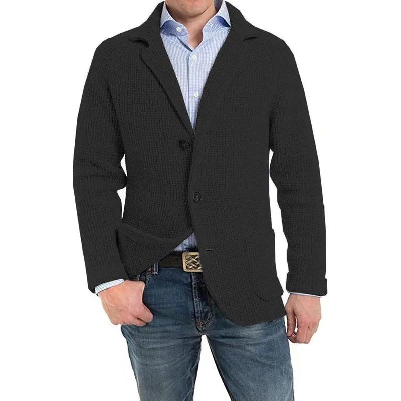 Herren Herbst Winter Gestrickte Cardigan Pullover Mode Uni Lässig Business Warme Pullover Mäntel Herren Verdicken Pullover Jacken