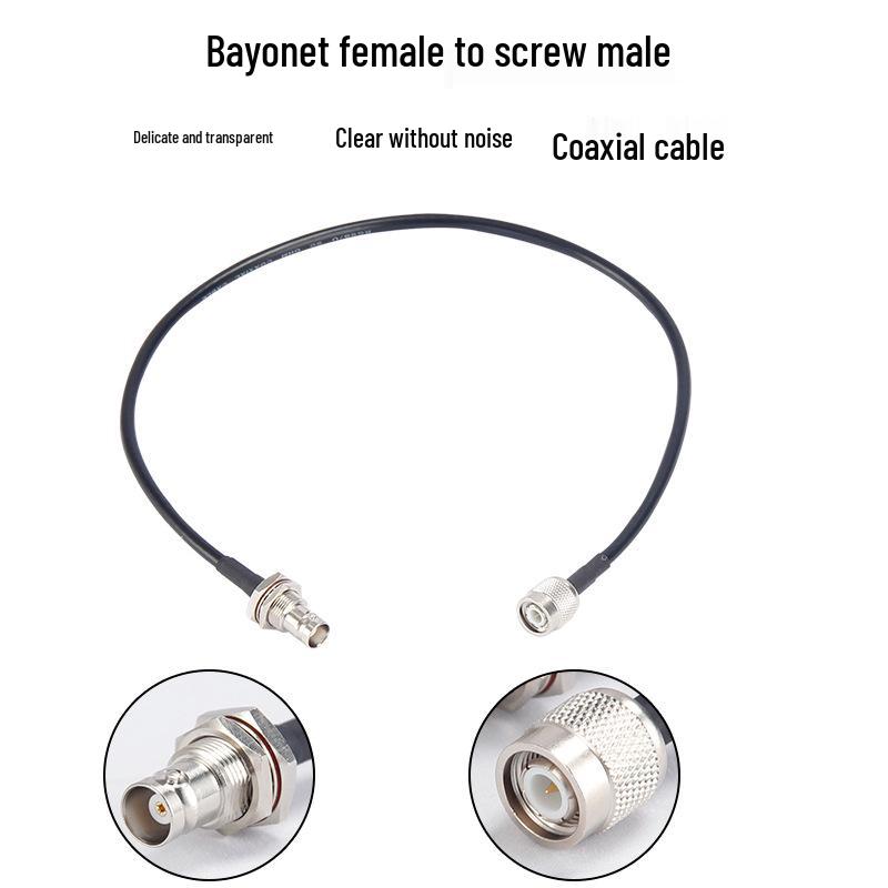 TNC Male To BNC Male Adapter Cable: 50 Ohm Microphone Antenna Extension