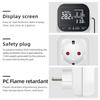 16A 230V Thermostatsteckdose Digitaler Temperaturregler Steckdose mit Sensor EU-Stecker Heiz-Kühl-Schalter mit Timer KWE-TC01