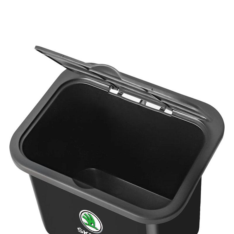 Car Seat Back Hanging Trash Can Storage Case Rear Row Organizer For Skoda Octavia MK2 MK3 2 3 A7 Fabia Karoq Kodiaq Superb Rapid Kamiq