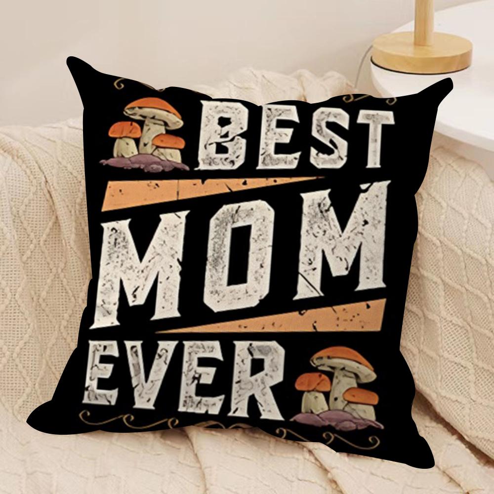 Best Mom Ever Cushion Cover Soft Plush Fabric DoubleSided Printed Cushion Covers for All Seasons Modern Home Decor