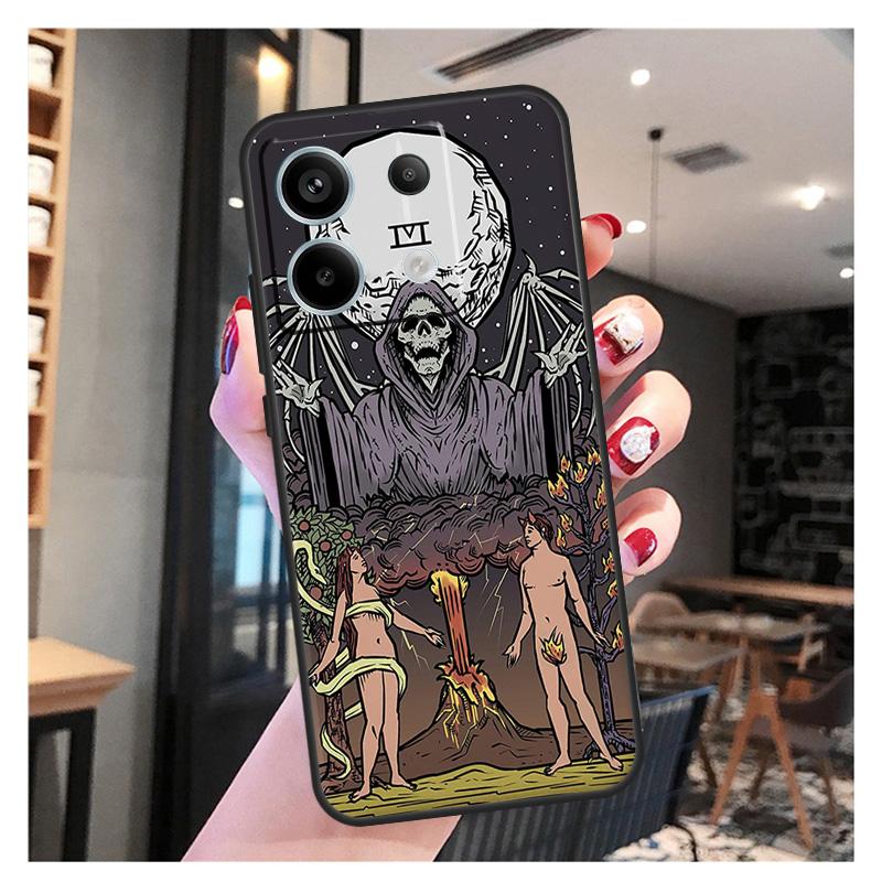 Occult Witchcraft Moon Gothic Witch Case For Xiaomi Redmi Note 11 9 10 12 13 Pro Plus 12S 11S 10S 9S Redmi 12 10C 12C 13C Cover