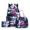 3Pcs/set Anime Printed Backpack with Shoulder Bag Pengcil Case for Teenager Large Capacity Waterproof Bookbag Back To School Gift