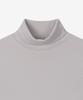 BASIKA Turtleneck Slit T-Shirt (Gray)