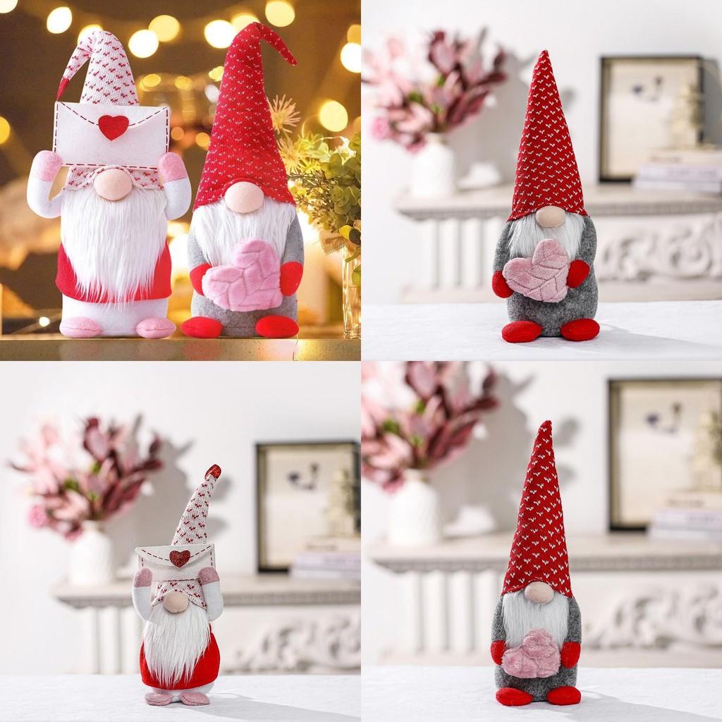 Heart Shaped Faceless Plush Doll With Envelope For Romantic Gift And Holiday Decor