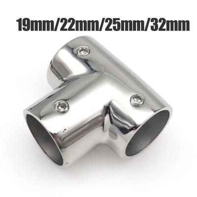 19mm/22mm/25mm/32mm Marine Boot Yacht 316 Edelstahl 3-Wege-Boot Deck Handlauf Schiene T Kreuz Fitting Joint Connector