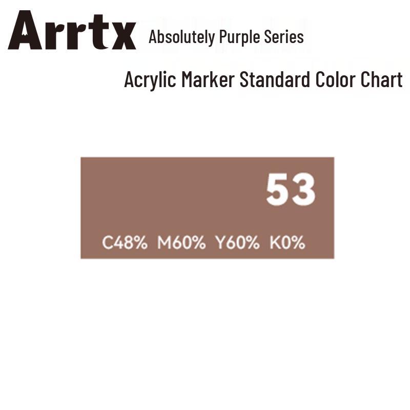 Arrtx Ataishi Akrylový marker s měkkým hrotem, Jeden kus, Absolutní fialová, Styl A/B, 30 barev, Voděodolný, Rychleschnoucí, Krycí.