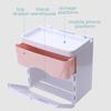 WTEMPO Doppelschichtige Wandmontierte Taschentuchbox Perforationsfreie Papierfach Wasserdicht Toilettenpapier Aufbewahrungsregal Rollenpapier Taschentuchhalter