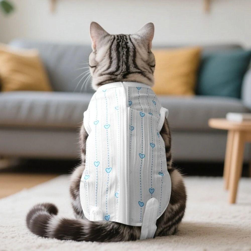 Soft Material Cat Recovery Clothes Breathable Fabric Cat Protective Vest  Weaning Period