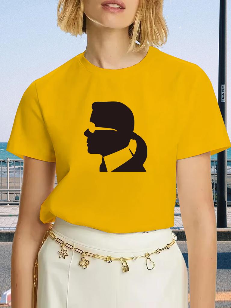 Black and White Women's T-Shirt Leisure Fashion Short Sleeve Tees High Quality Comfortable Brand T-shirt Summer Streetwear