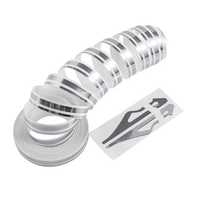 KEQKEV Ασημί Ριγέ Ταινία Αυτοκινήτου Πλαϊνή Ριγέ Αυτοκόλλητο Γραμμή Μέσης Ταινία Ριγέ Αυτοκινήτου