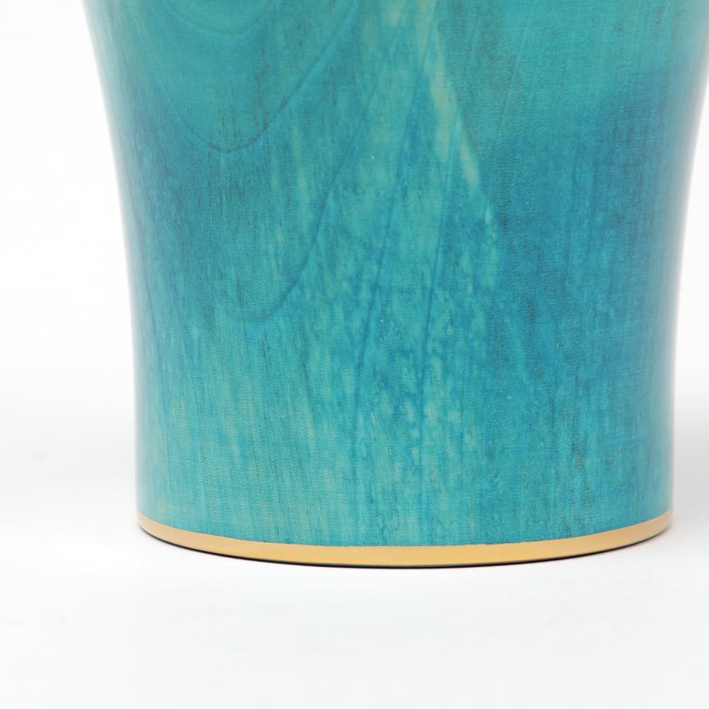 Cool Cup Hyakkei Wooden Cup Tumbler Made in Japan Tochinoki Yamanaka Lacquerware Rock Glass (Darkness Black)