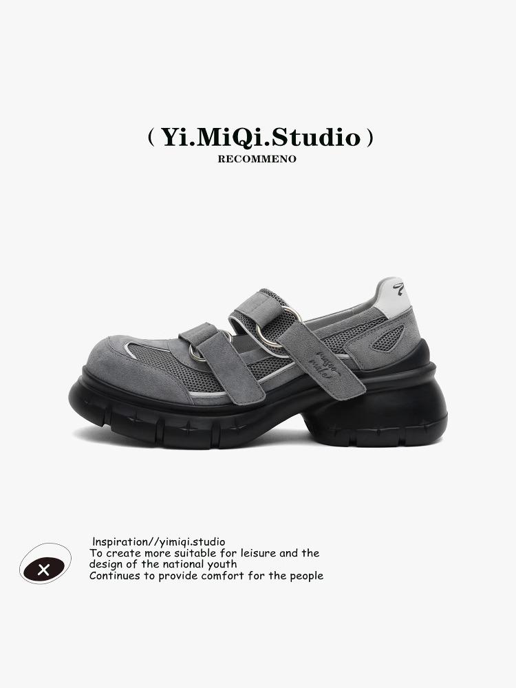 

Height-increasing Velcro locomotive shoes 2025 spring and summer new thick-soled sports wind soft-soled shallow mouth breathable casual shoes women s 35