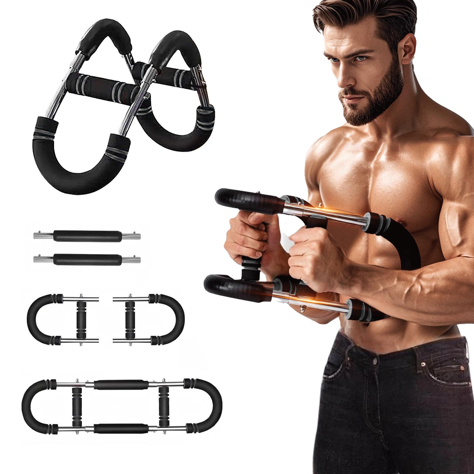 

Рука Рука Тренировка Грудь Упражнение Тренировочный Помощник для Силы и Груди Перекладина, Бластер, Помощник, Оборудование, Многофункциональная Тренировка, Руки, (Серый)