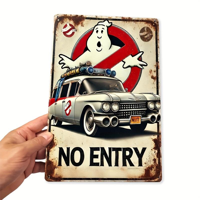 

Retro Metal Sign No Entry Vintage Tin Wall Decor with Iconic Ecto1 Firetruck Design Rustic Iron Art for Home Bar Cafe 20x30cm（7.8x11.8inch）