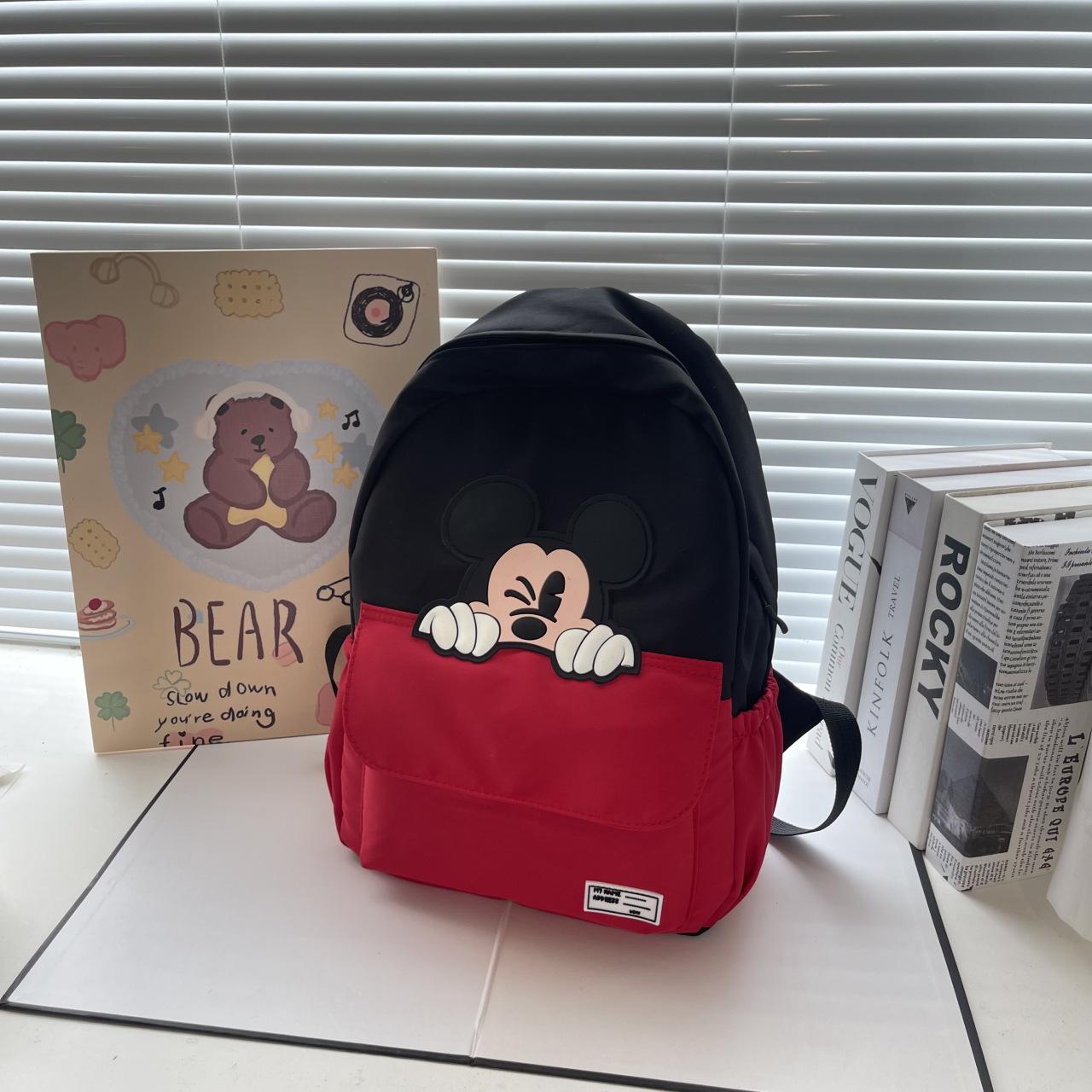 

Модный мультяшный рюкзак для мягкой девочки: Школьный рюкзак большой вместимости для студентов чёрный