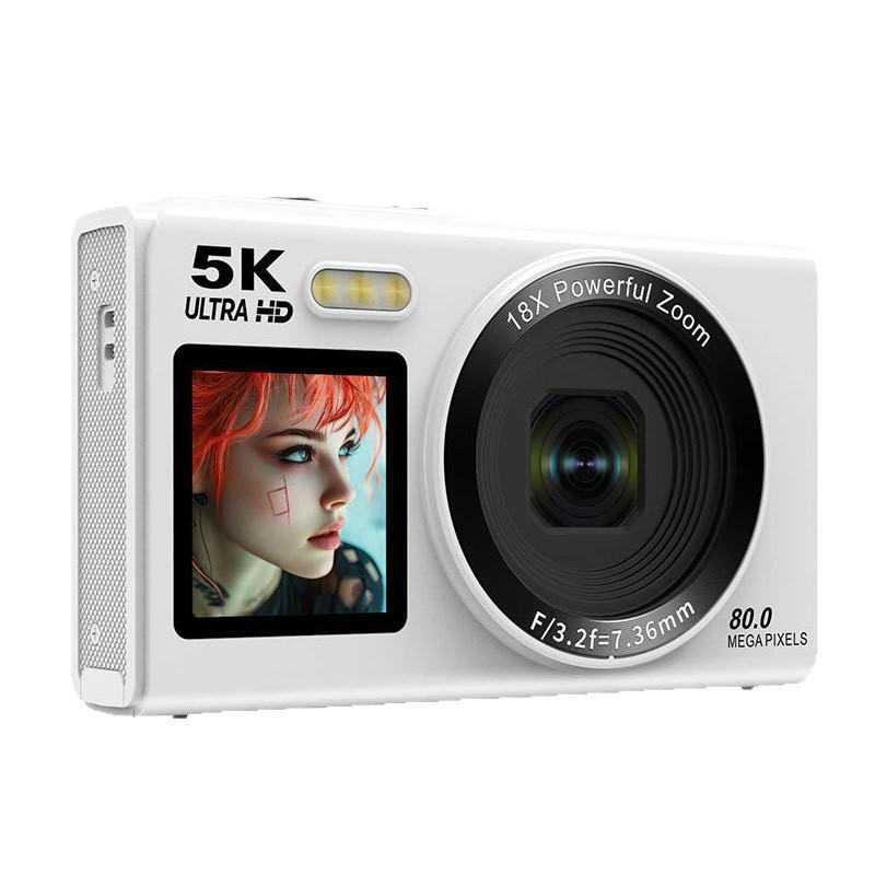 5K HD Dual-Screen Digital Camera with Selfie and WIFI Transfer to Mobile Phone